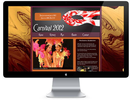 Preview of carnival Website